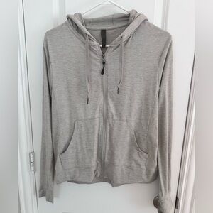 Gray Zip-Up Hoodie